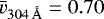 $\bar{v}_{\mathrm{304\,\AA}} = 0.70$