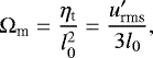 $ \UpOmega_{\textrm{m}} = \frac{\eta_{\textrm{t}}}{l_0^2} = \frac{\ur}{3l_0}, $