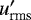 $u^{\prime}_{\textrm{rms}}$