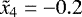 $\tilde x_4=-0.2$