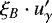 $\xi_B \cdot u&#x0027;_{\gamma}$