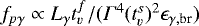 $f_{p \gamma} \propto L_{\gamma} t^f_v/(\Gamma^4 (t^s_v)^2 \epsilon_{\gamma,\textrm{br}})$