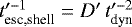 $t&#x0027;^{-1}_{\textrm{esc,shell}} = D&#x0027; \, t&#x0027;^{-2}_{\textrm{dyn}}$