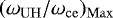 $(\omega_{\mathrm{UH}}/\omega_{\mathrm{ce}})_{\mathrm{Max}}$