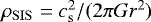 $\rho_{\mathrm{SIS}} = c_{{\mathrm{s}}}^2/(2\pi G r^2)$