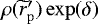 $ \rho(\widetilde{r}_{\mathrm{p}}^{\prime})\exp(\delta)$