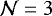 $\mathcal N = 3$