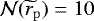 $\mathcal{N}(\widetilde{r}_{\mathrm{p}}) =10$