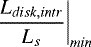 $\displaystyle\left . \frac{L_{disk,intr}}{L_s}\right |_{min}$