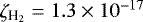 $\zeta_{\text{H}_2} = 1.3\times10^{-17}$