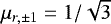 $\mu_{{ r},0}=1$
