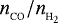 $ n_{_{\textrm{CO}}}/n_{_{{\textrm{H}_2}}}$