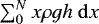 $\sum^{N}_{0} x\rho gh\ \mathrm{d}x$