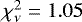 $\chi^2_{\nu}=1.05$