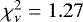 Mathematical equation: $\chi^{2}_{\nu} = 1.27$