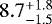 Mathematical equation: $87.4^{+1.8}_{-1.5}$