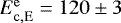 Mathematical equation: $E\mathrm{_{c,E}^e}=120\pm3$