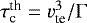 Mathematical equation: $\tau^{\textrm{th}}_{\textrm{c}} = v_{\textrm{te}}^3/\mathrm{\Gamma}$