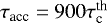 Mathematical equation: $\tau_{\textrm{acc}} = 900 \tau^{\textrm{th}}_{\textrm{c}}$