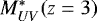 Mathematical equation: $M_{UV}^*(z=3)$