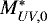 Mathematical equation: $M_{UV,0}^*$