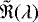 Mathematical equation: $\mathfrak{\tilde{R}}(\lambda)$
