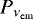 Mathematical equation: $P_{\nu_{\textrm{em}}}$
