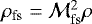 Mathematical equation: $\rho_{\mathrm{fs}}={\cal M}^2_{\mathrm{fs}}\rho$