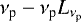 Mathematical equation: ${\nu}_{\textrm{p}} - {\nu}_{\textrm{p}} L_{\nu_{\textrm{p}}}$