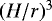 Mathematical equation: $(H/r)^3$