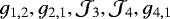 Mathematical equation: $g_{1,2}, g_{2,1}, \mathcal{J}_{3}, \mathcal{J}_{4}, g_{4,1}$