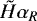 Mathematical equation: $\tilde{H}\alpha_{R}$