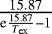 Mathematical equation: $\frac{15.87}{\textrm{e}\frac{15.87}{T_{\textrm{ex}}} - 1}$
