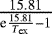 Mathematical equation: $\frac{15.81}{\textrm{e}\frac{15.81}{T_{\textrm{ex}}} - 1}$
