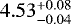 Mathematical equation: $4.53^{+0.08}_{-0.04}$