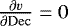 Mathematical equation: $\frac{\partial v}{\partial {\mathrm{Dec}}}=0$