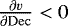 Mathematical equation: $\frac{\partial v}{\partial {\mathrm{Dec}}} < 0$