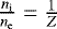 $\frac{n_{\mathrm{i}}}{n_{\mathrm{e}}} = \frac{1}{Z}$