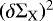 Mathematical equation: $(\delta{\mathrm{\Sigma}}_{\textrm{X}})^2$
