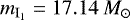 Mathematical equation: $m_{{\textrm{I}_1}}=17.14\:{{M}}_{\odot}$