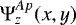 Mathematical equation: $\mathrm{\Psi}^{Ap}_{z}(x,y)$