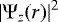 Mathematical equation: $\left|\mathrm{\Psi}_{z} (r) \right| ^{2}$
