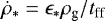 Mathematical equation: $\dot \rho_*= \epsilon_* {\rho_{\textrm{g}} / t_{\textrm{ff}}}$