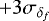 Mathematical equation: $+3\sigma_{\delta_f}$