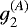 Mathematical equation: $g_{2}^{(A)}$