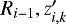 Mathematical equation: $R_{i-1},z^{\prime}_{i,k}$