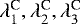 Mathematical equation: $\lambda_1^{\text{C}},\lambda_2^{\text{C}},\lambda_3^{\text{C}}$