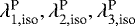 Mathematical equation: $\lambda_{1,{\text{iso}}}^{\text{P}},\lambda_{2,{\text{iso}}}^{\text{P}},\lambda_{3,{\text{iso}}}^{\text{P}}$