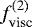Mathematical equation: $f_{\text{visc}}^{(2)}$