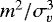 Mathematical equation: $m^2/\sigma_v^3$